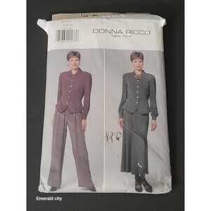 Vtg Butterick Pattern 4187 Shirt Jacket Top Flared Skirt Pants Sizes 6 8 10 Cut